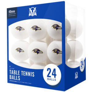 Baltimore Ravens 24-Count Logo Table Tennis Balls