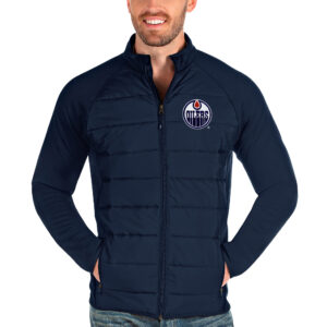 Men's Antigua Navy Edmonton Oilers Altitude Full-Zip Jacket