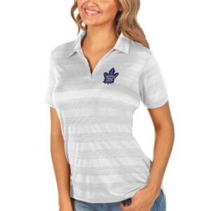 Women's Antigua White Toronto Maple Leafs Compass Polo