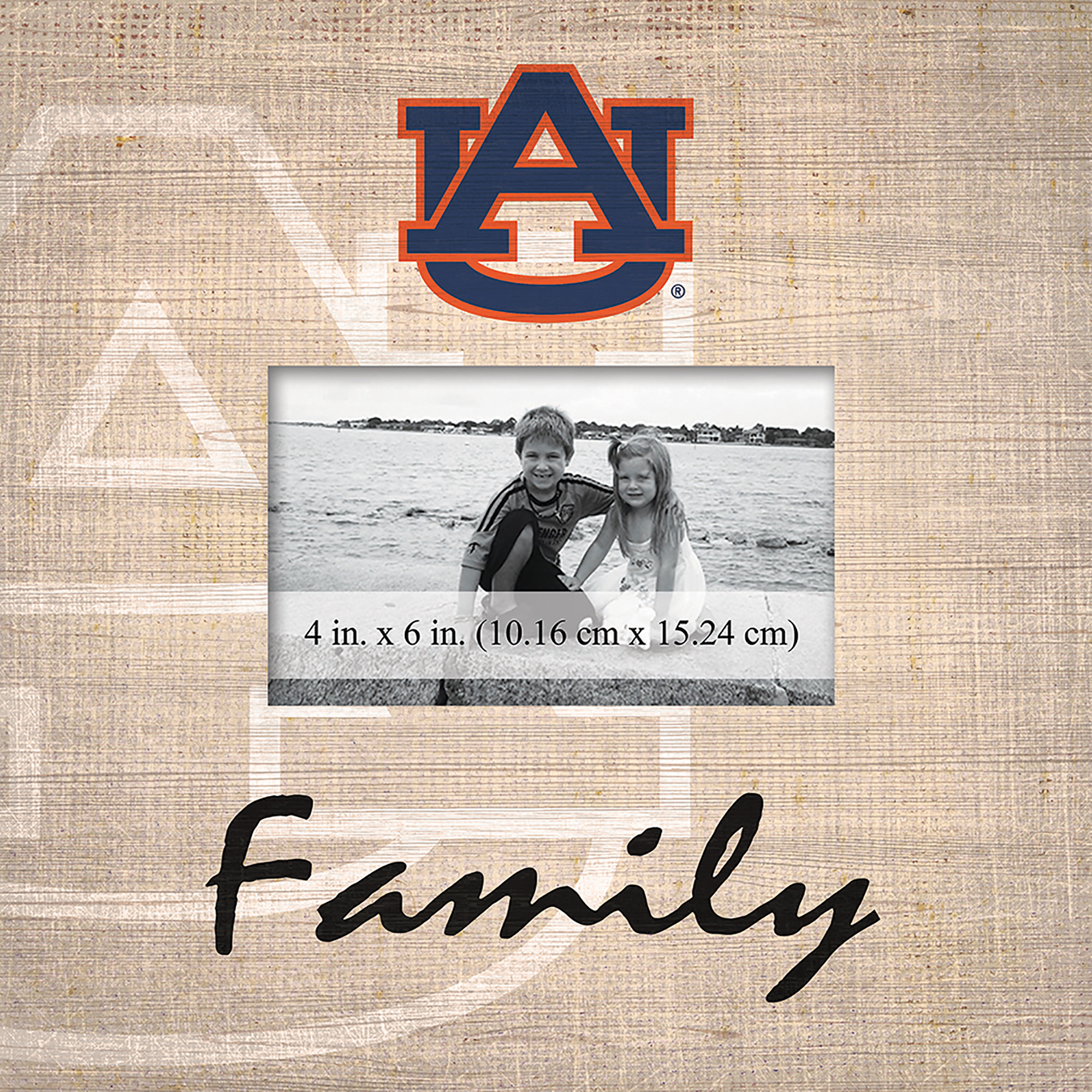 Auburn Tigers 10'' x 10'' Burlap Pattern Frame
