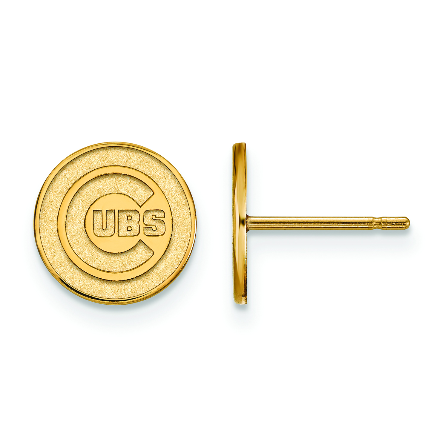 Women's Chicago Cubs 14k Yellow Gold Extra Small Post Earrings