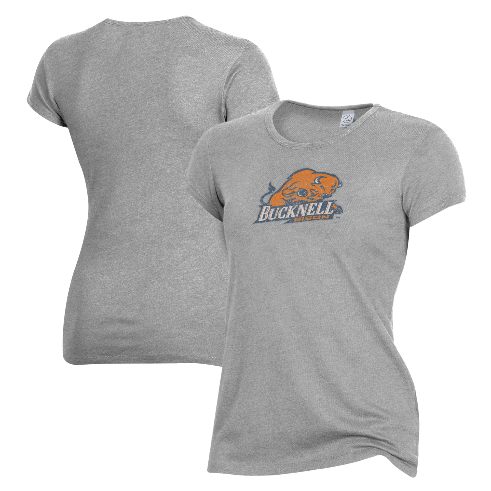 Women's Alternative Apparel Gray Bucknell Bison The Keepsake T-Shirt - Image 5