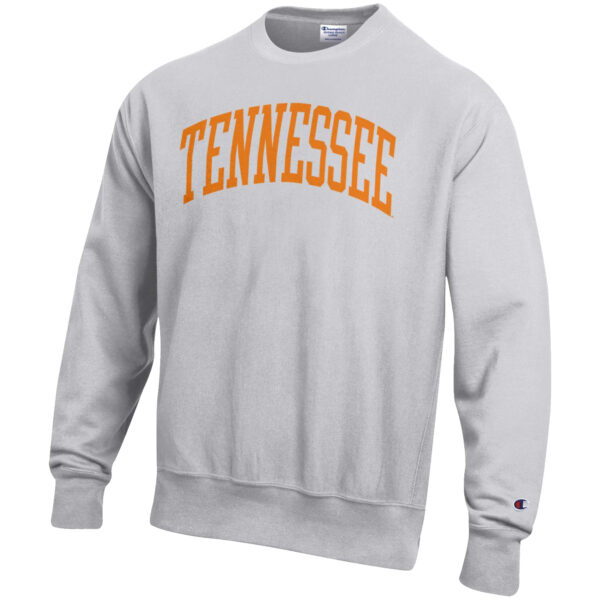 Men's Champion Heathered Gray Tennessee Volunteers Big & Tall Reverse Weave Fleece Crewneck Pullover Sweatshirt - Image 6
