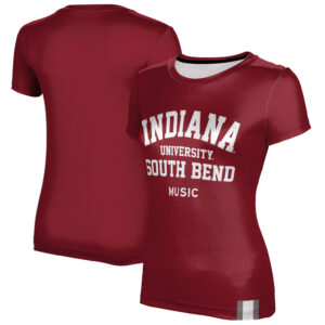 Women's Crimson Indiana University South Bend Titans Music T-Shirt
