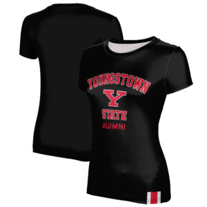 Women's Black Youngstown State Penguins Alumni T-Shirt