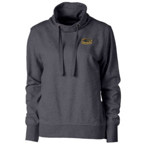 Women's Cutter & Buck Heathered Charcoal Wisconsin-Milwaukee Panthers Saturday Funnel Pullover Sweatshirt