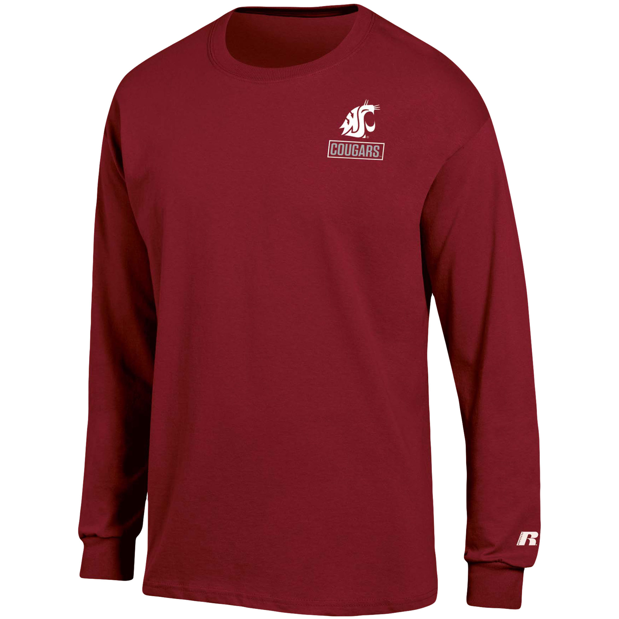 Men's Russell Crimson Washington State Cougars 2-Hit Long Sleeve T-Shirt - Image 6