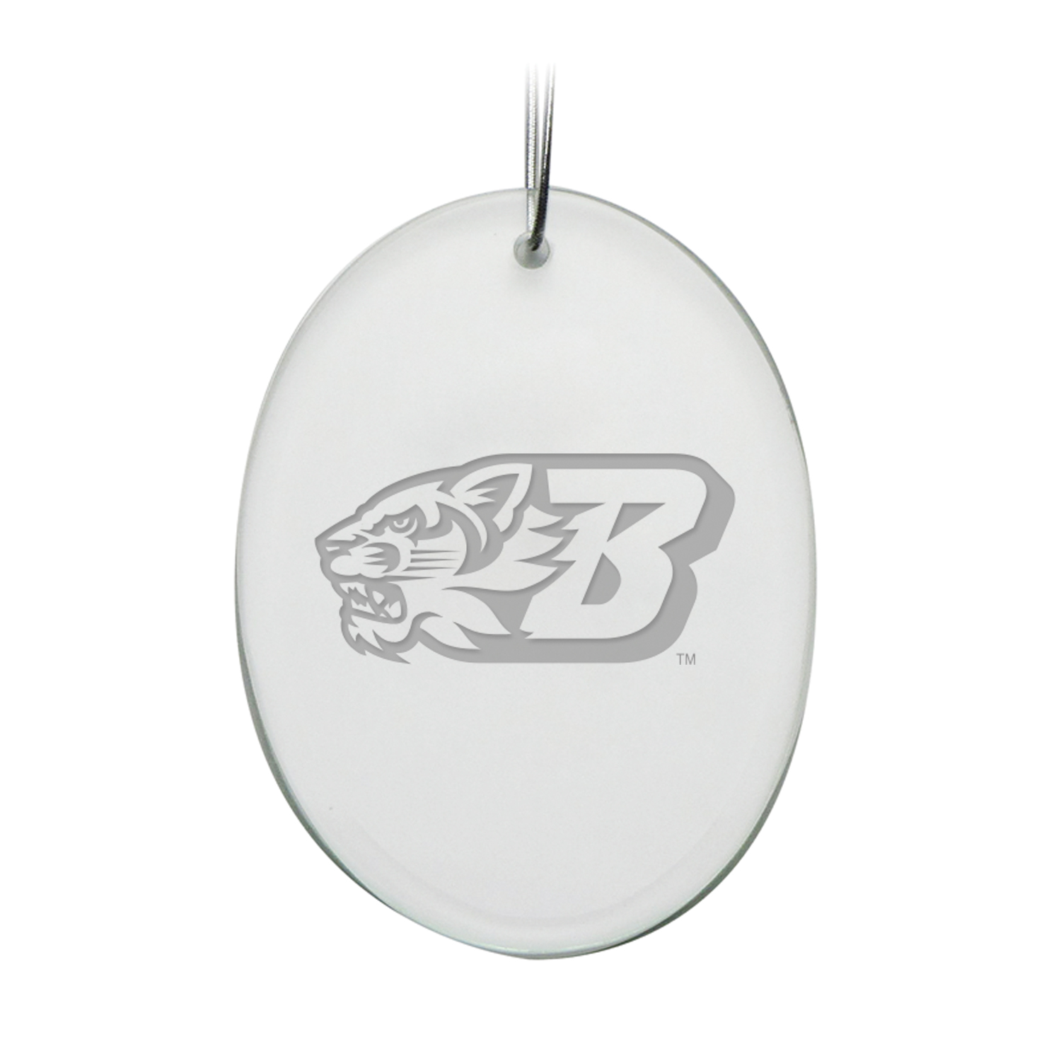 Binghamton Bearcats 2.75'' x 3.75'' Glass Oval Ornament