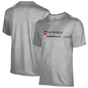 Men's Gray Lake Michigan College Red Hawks Hospitality Name Drop T-Shirt