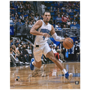 Jalen Suggs Orlando Magic Autographed 16'' x 20'' White Jersey Dribbling Photograph