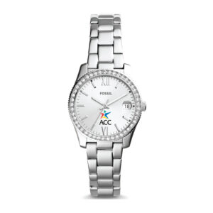 Women's Fossil Silver Austin Community College Scarlette Mini Three-Hand Date Watch