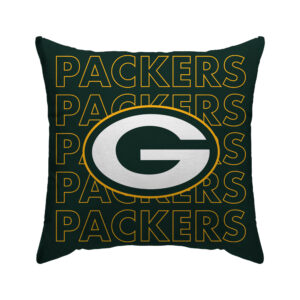 Green Bay Packers 18'' x 18'' Echo Wordmark Poly Span Décor Pillow