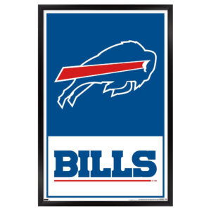 Buffalo Bills 24.25'' x 35.75'' Framed Leagues Logo Poster
