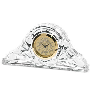 Gold Norfolk State Spartans Crystal Clock
