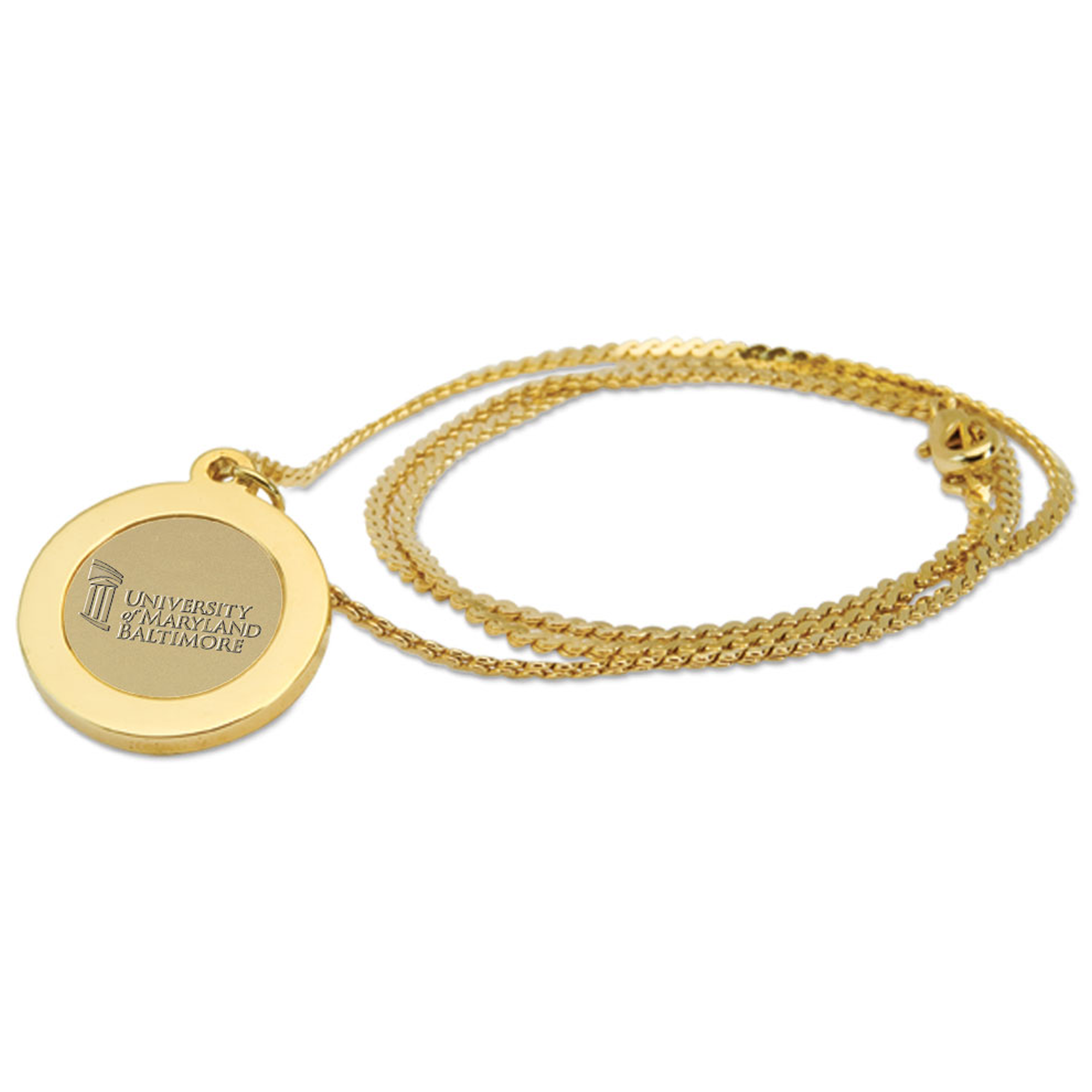 Women's University of Maryland Baltimore Gold Pendant Necklace