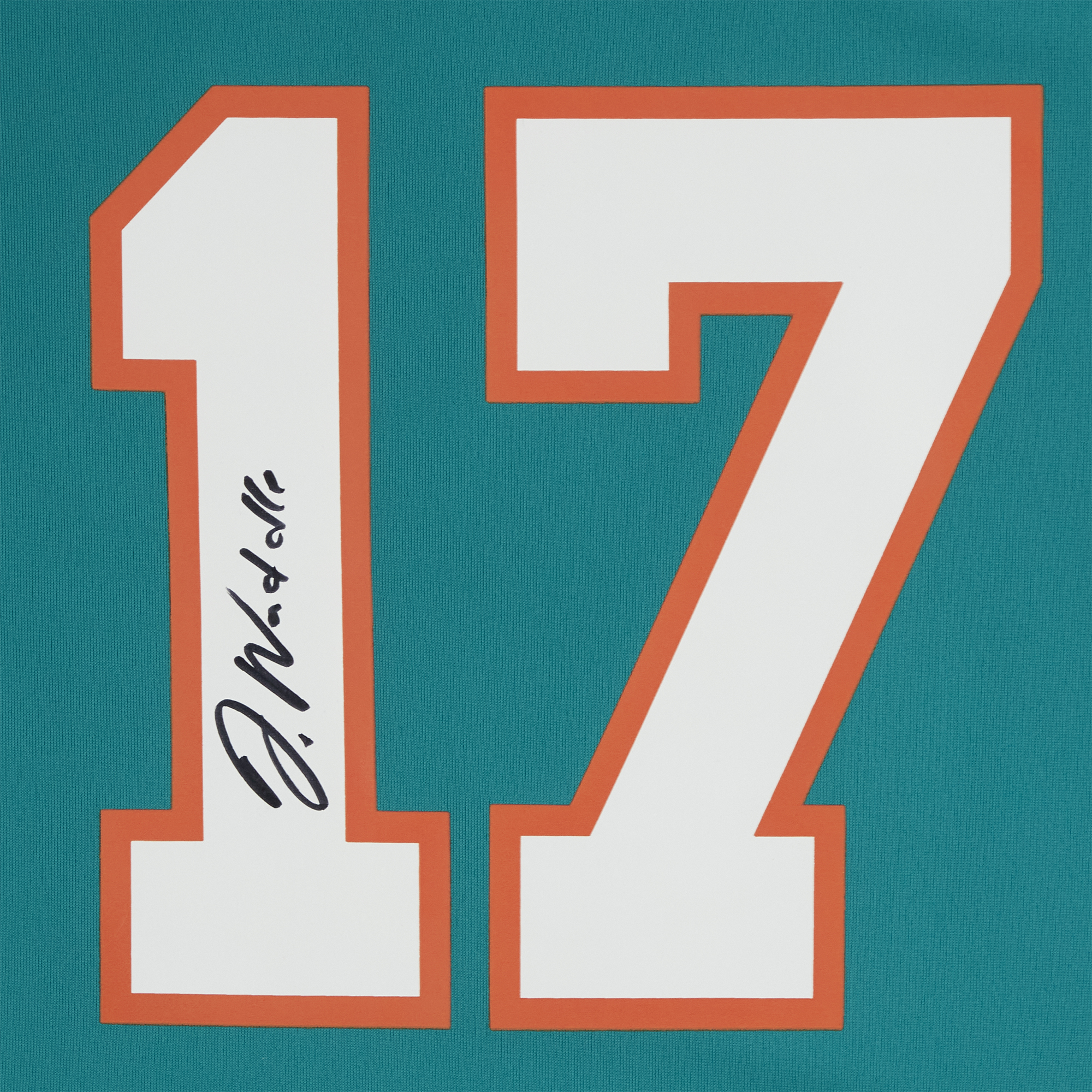 Jaylen Waddle Aqua Miami Dolphins Autographed Nike Throwback Game Jersey - Image 5