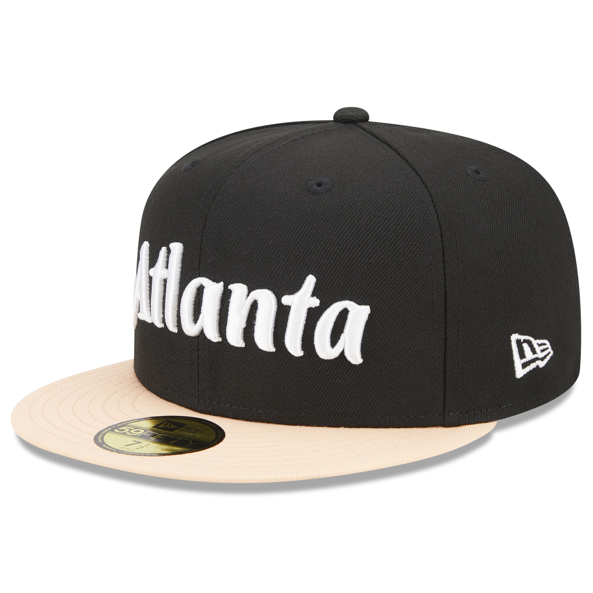 Men's New Era Black Atlanta Hawks 2022/23 City Edition Official 59FIFTY Fitted Hat