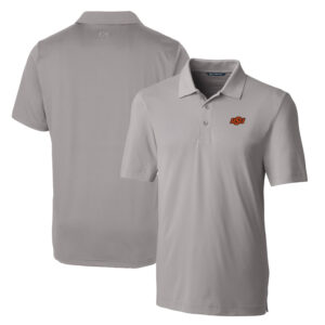 Men's Cutter & Buck Gray Oklahoma State Cowboys Big & Tall Forge Stretch Polo
