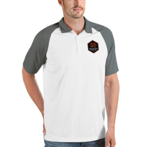 Men's Antigua White/Gray Houston Dynamo FC Nova Polo