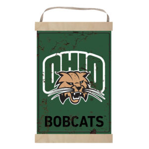 Ohio Bobcats Faux Rust Banner Sign