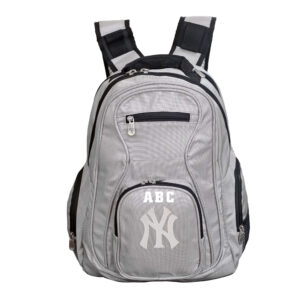 MOJO Gray New York Yankees Personalized Premium Laptop Backpack