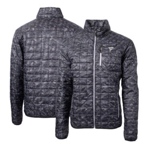 Men's Cutter & Buck Black Fanatics Corporate Rainier Eco Insulated Full-Zip Printed Puffer Jacket