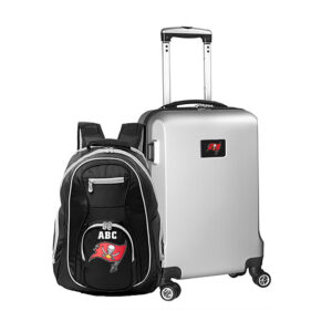 MOJO Silver Tampa Bay Buccaneers Personalized Deluxe 2-Piece Backpack & Carry-On Set