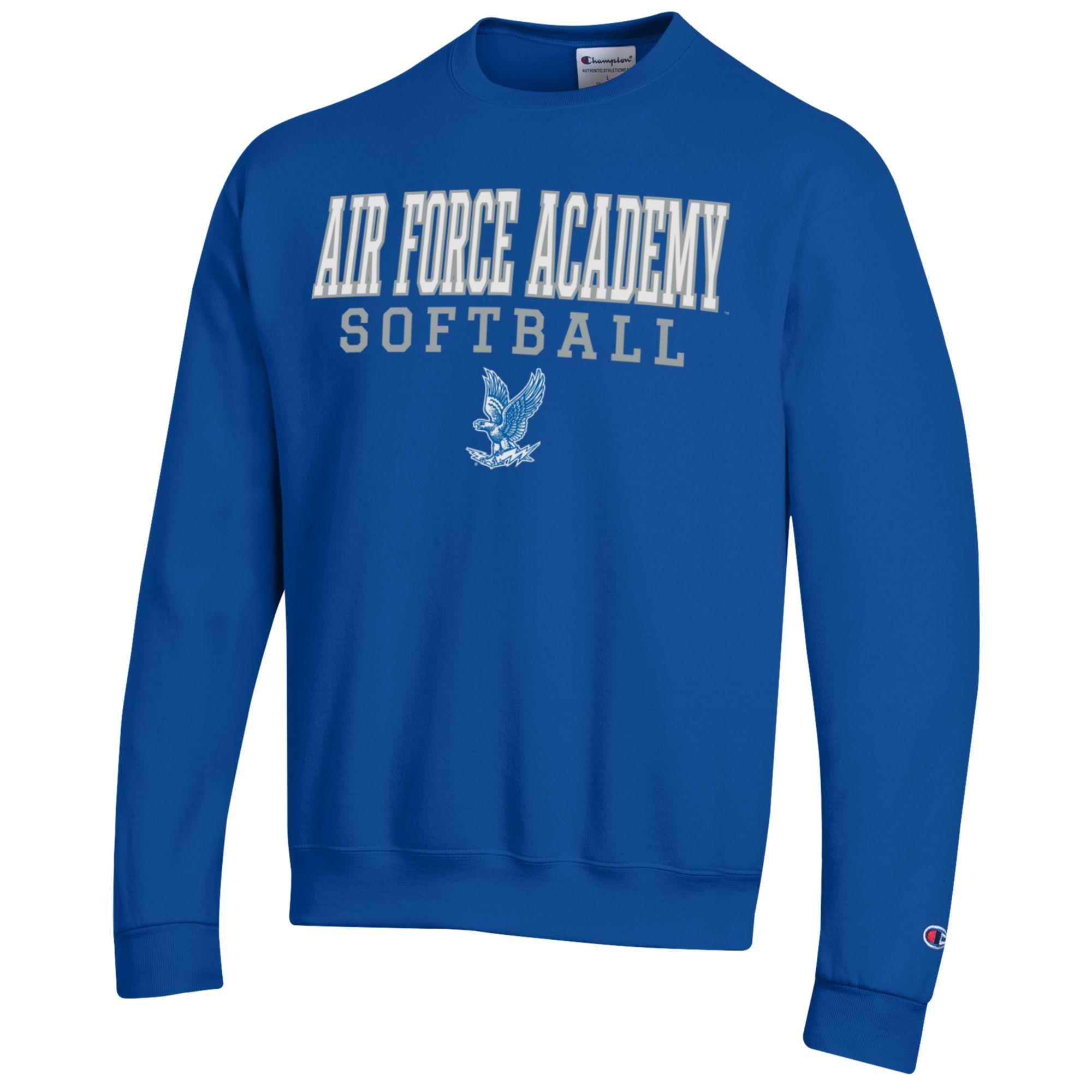 Men's Champion Royal Air Force Falcons Softball Stack Pullover Crewneck Sweatshirt - Image 6