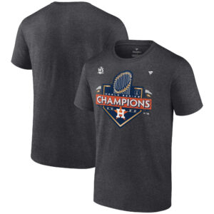 Men's Fanatics Heather Charcoal Houston Astros 2022 World Series Champions Locker Room T-Shirt