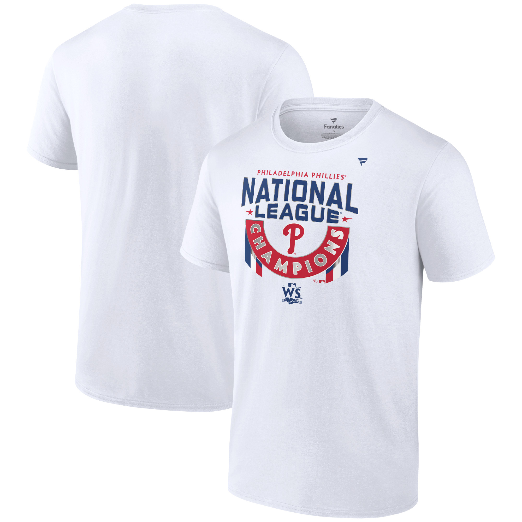 Men's Fanatics White Philadelphia Phillies 2022 National League Champions Locker Room T-Shirt