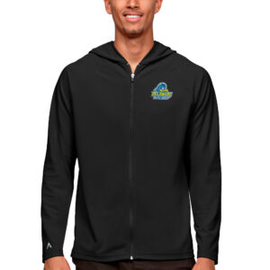 Men's Antigua Black Delaware Fightin' Blue Hens Legacy Full-Zip Hoodie