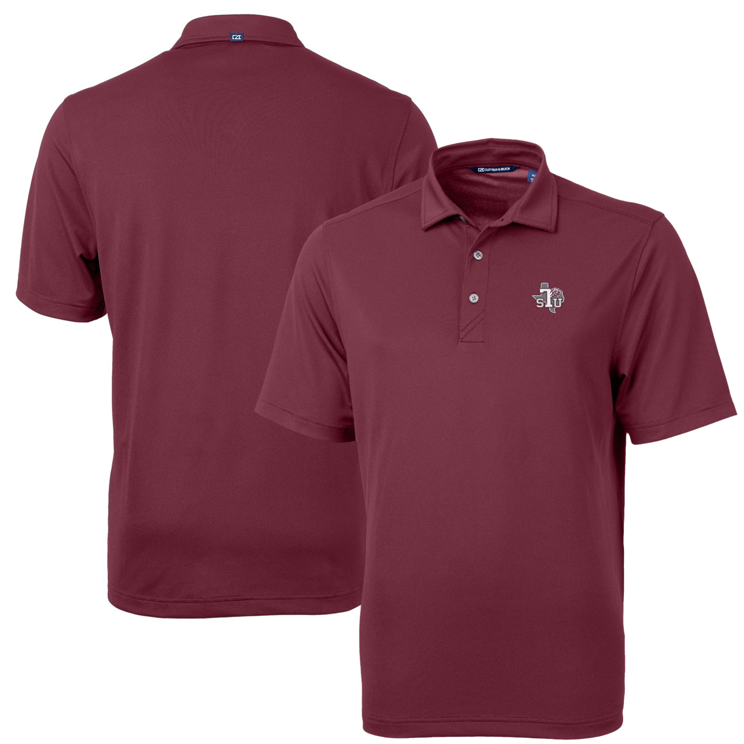 Men's Cutter & Buck Maroon Texas Southern Tigers Virtue Eco Pique Recycled Polo - Image 2
