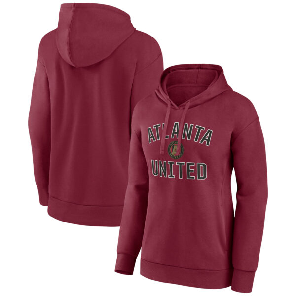 Women's Garnet Atlanta United FC Team Victory Arch Pullover Hoodie