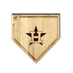 Baseball BBQ Houston Astros 17'' x 17'' Home Plate Cutting Board with Trough