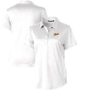 Women's Cutter & Buck White George Mason Patriots Vault Prospect Textured Stretch Polo