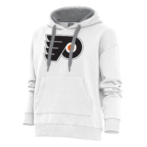 Women's Antigua White Philadelphia Flyers Special Edition 2.0 Victory Pullover Hoodie