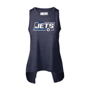 Women's Levelwear Heather Navy Winnipeg Jets Freedom Tank Top