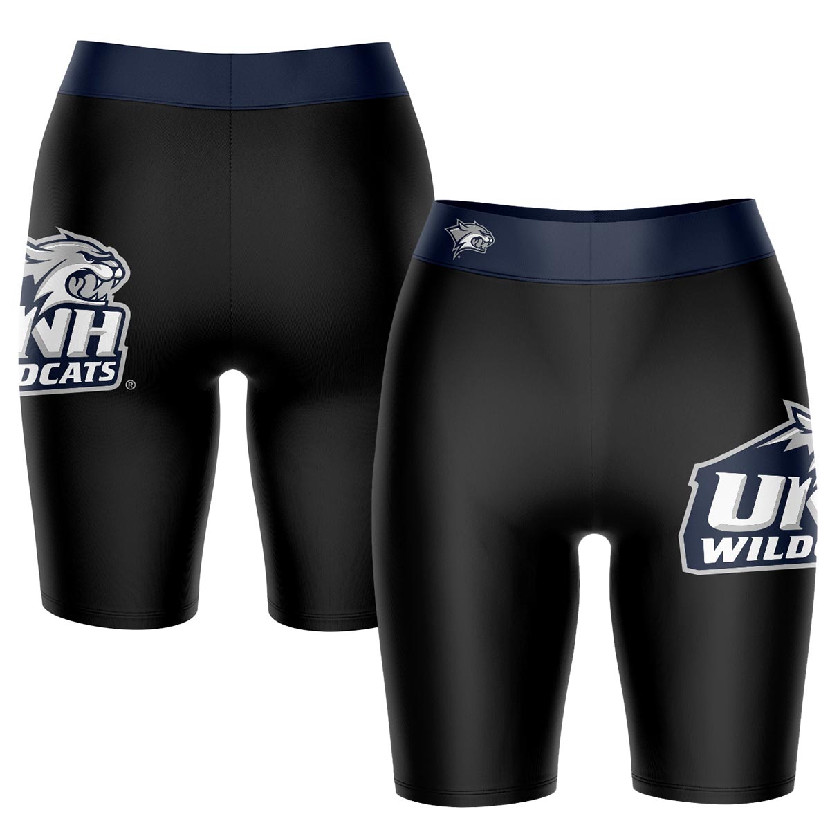 Women's Black/Navy New Hampshire Wildcats Plus Size Logo Bike Shorts - Image 5