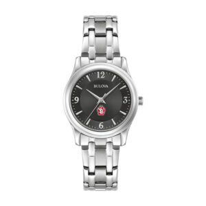 Women's Bulova Black South Dakota Coyotes Stainless Steel Corporate Collection Watch