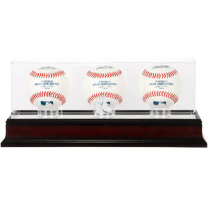 Boston Red Sox Mahogany 3-Baseball Display Case