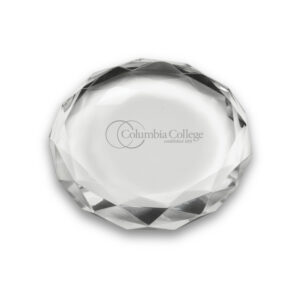 Columbia College of Missouri Cougars 3'' Optic Crystal Faceted Paperweight