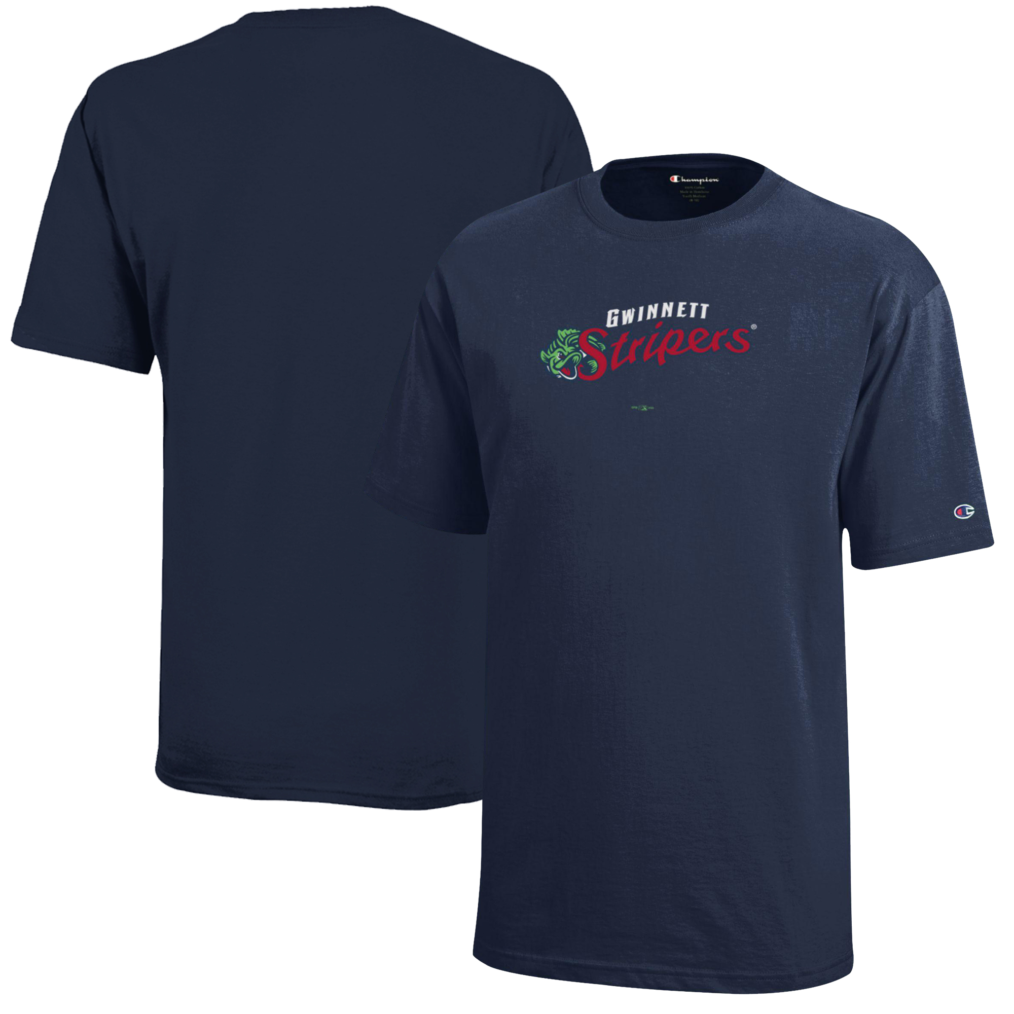Youth Champion Navy Gwinnett Stripers Jersey T-Shirt - Image 5