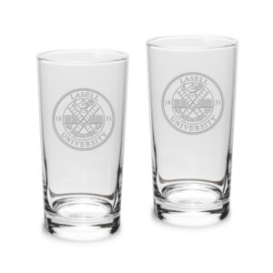 Lasell Lasers Team Design Two-Piece 10oz. Highball Glass Set