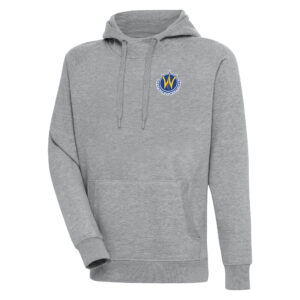 Men's Antigua  Heather Gray Santa Cruz Warriors Victory Pullover Hoodie