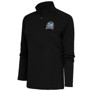 Women's Antigua Black Lakeland Magic Tribute Half-Zip Pullover Top