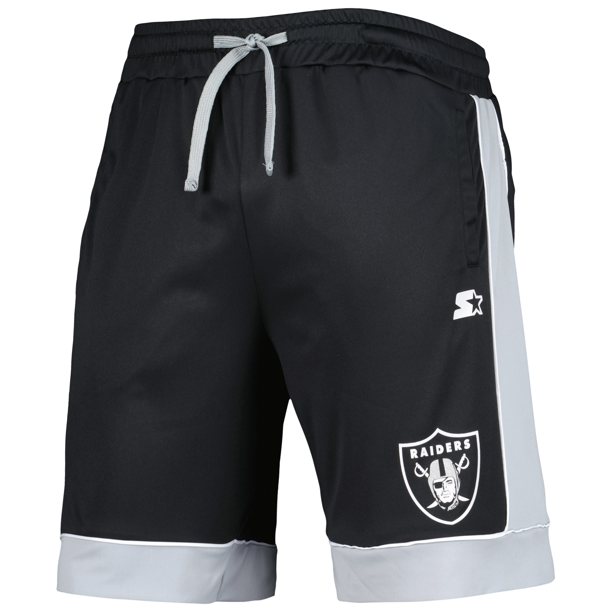 Men's G-III Sports by Carl Banks Black/Silver Las Vegas Raiders Fan Favorite Fashion Shorts - Image 3