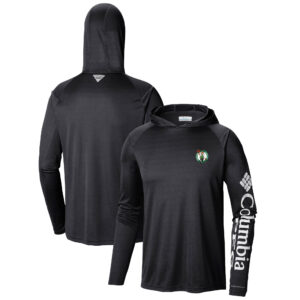 Men's Columbia  Black Boston Celtics  Terminal Tackle Long Sleeve Hoodie T-Shirt
