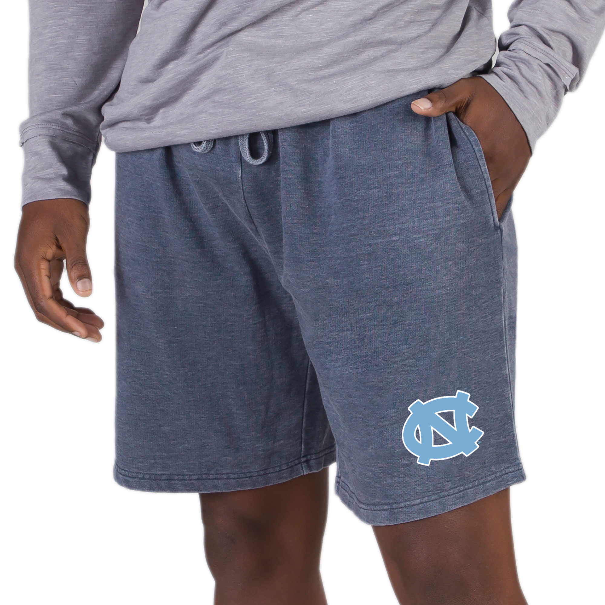 Men's Concepts Sport Navy North Carolina Tar Heels Trackside Fleece Jam Shorts