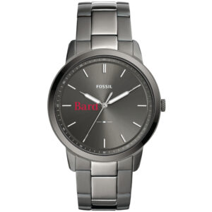 Men's Fossil  Gray Bard College Raptors Minimalist Three-Hand Smoke Watch