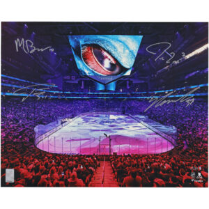 Matty Beniers, Philipp Grubauer, Jordan Eberle and Yanni Gourde Seattle Kraken Autographed 16" x 20" Climate Pledge Arena Photograph - Limited Edition of 50